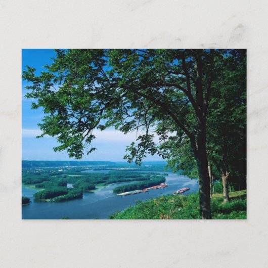 Fluss Mississippi, Iowa Postkarte (Vorderseite)
