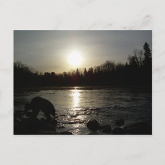 Fluss Mississippi - Reflexion über den Sonnenaufga Postkarte