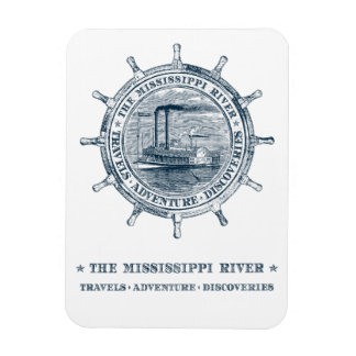 Fluss Mississippi. Reisen. Abenteuer. Entdeckungen Magnet