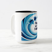Fluss mit dem Glauben Zweifarbige Tasse (Vorderseite Links)