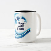 Fluss mit dem Glauben Zweifarbige Tasse (VorderseiteRechts)