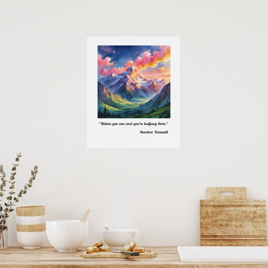 Fluss mit dem Kopf Poster (Küche)