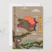 Fluss mit dem Wind Koinobori Einladung (Vorderseite)