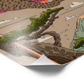 Fluss mit dem Wind Koinobori Fotodruck (Ecke)