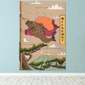 Fluss mit dem Wind Koinobori Leinwanddruck (Insitu (Holzboden))