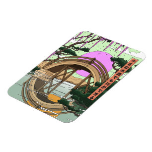 Fluss mit dem Wind Koinobori Magnet