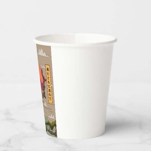 Fluss mit dem Wind Koinobori Pappbecher (Links)