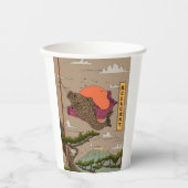 Fluss mit dem Wind Koinobori Pappbecher (Vorderseite)