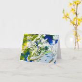 Fluss mit grünen und blauen Farben Karte (Gelbe Blume)