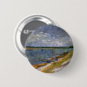 Fluss mit Ruderbooten von Vincent van Gogh Button (Vorne & Hinten)