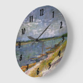 Fluss mit Ruderbooten von Vincent van Gogh Große Wanduhr (Winkel)