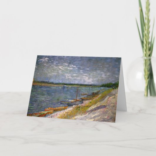 Fluss mit Ruderbooten von Vincent van Gogh Karte (Vorderseite)