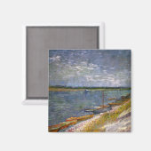 Fluss mit Ruderbooten von Vincent van Gogh Magnet (Vorderseite/Rückseite)