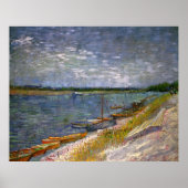 Fluss mit Ruderbooten von Vincent van Gogh Poster (Vorne)