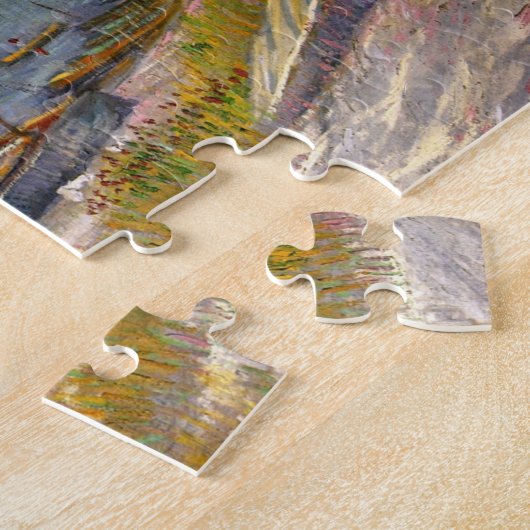 Fluss mit Ruderbooten von Vincent van Gogh Puzzle (Seite)