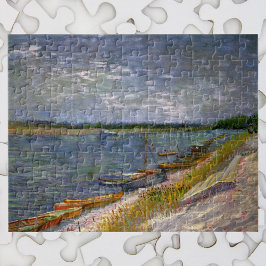 Fluss mit Ruderbooten von Vincent van Gogh Puzzle