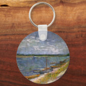 Fluss mit Ruderbooten von Vincent van Gogh Schlüsselanhänger (Rückseite)