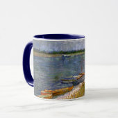 Fluss mit Ruderbooten von Vincent van Gogh Tasse (Vorderseite Links)
