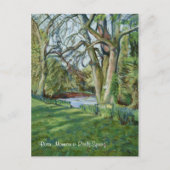 Fluss Monnow bei Allt-yr-Ynys im Frühjahr Postkarte (Vorderseite)