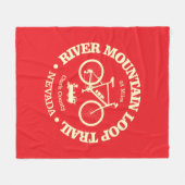 Fluss Mountain Loop Trail (Radfahren) Fleecedecke (Vorderseite (Horizontal))