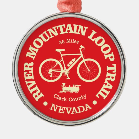 Fluss Mountain Loop Trail (Radfahren) Ornament Aus Metall (Vorne)
