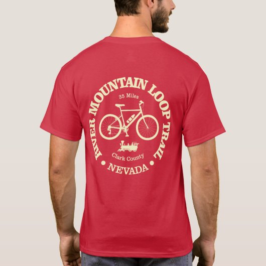 Fluss Mountain Loop Trail (Radfahren) T-Shirt (Rückseite)