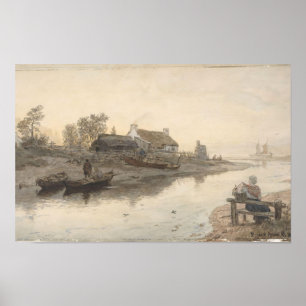 Fluss Mouth in Brodick, Arran, Schottland (1877) Poster