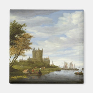 Fluss-Mündung mit einem Schloss Magnet