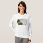 Fluss-Mündung mit einem Schloss T-Shirt (Vorne ganz)