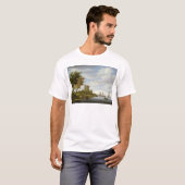 Fluss-Mündung mit einem Schloss T-Shirt (Vorne ganz)