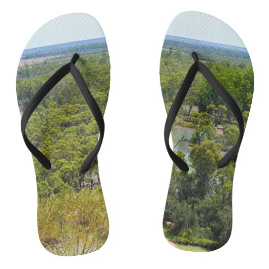 Fluss Murray Australia High Views, Thongs Badesandalen (Fußbett)