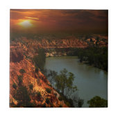 Fluss Murray Australia Sunset, Keramik Tile Fliese (Vorderseite)