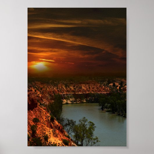 Fluss Murray Australia Sunset, Poster (Vorne)