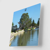 Fluss Murray, Renmark Foreshore, Wall Clock Quadratische Wanduhr (Winkel)
