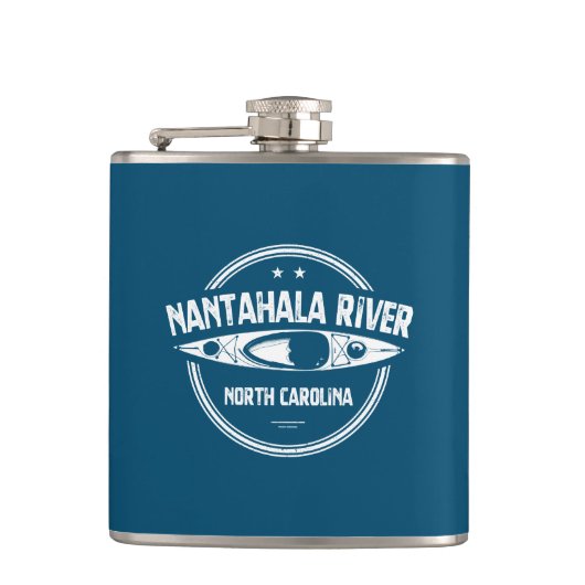 Fluss Nantahala, North Carolina Flachmann (Vorderseite)