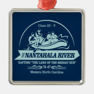Fluss Nantahala (Rafting2) Ornament Aus Metall