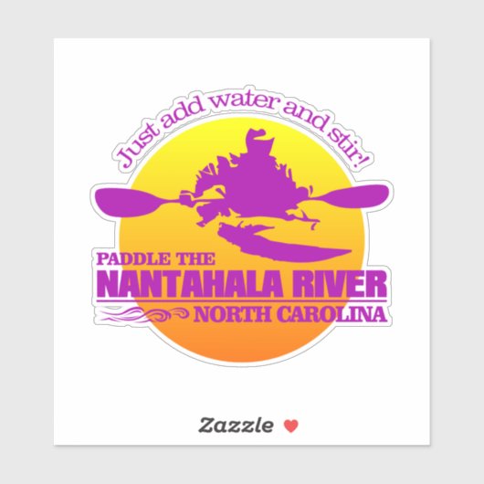 Fluss Nantahala (Sonnenuntergang) Aufkleber (Blatt)