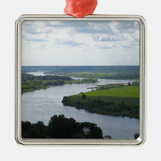 Fluss Nemunas in Vilkija, LITAUEN — Ornament Aus Metall (Vorne)