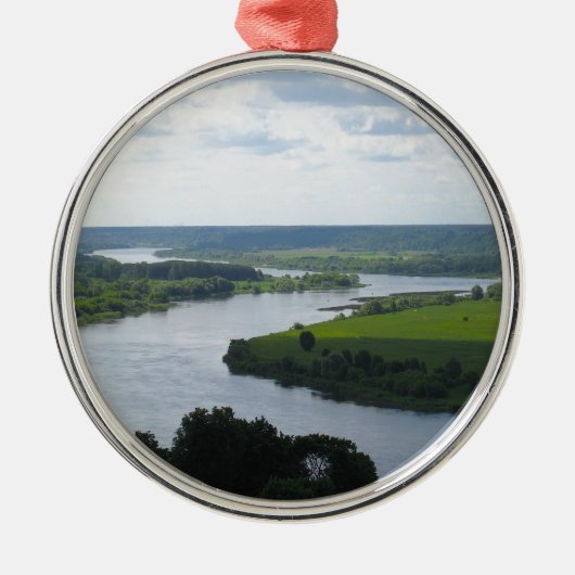 Fluss Nemunas in Vilkija, LITAUEN — Silbernes Ornament (Vorne)