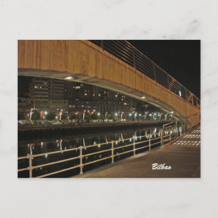 Fluss Nervión in Bilbao Postcard Postkarte