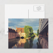 Fluss Nürnberg Postkarte (Vorne/Hinten)