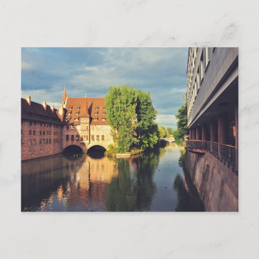 Fluss Nürnberg Postkarte (Vorderseite)