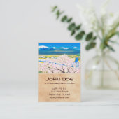 Fluss-Oberfläche der Kirschblüten Yamagata Japan Visitenkarte (Stehend Vorderseite)