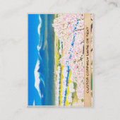 Fluss-Oberfläche der Kirschblüten Yamagata Japan Visitenkarte (Rückseite)