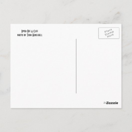 Fluss Off A Cliff Postkarte (Rückseite)