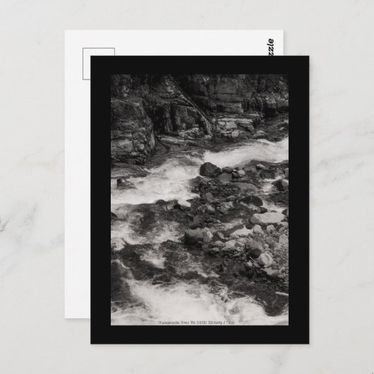 Fluss Ohanapecoshs, WA Postkarte (Vorne/Hinten)