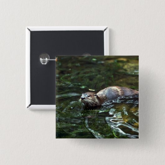 Fluss-Otter Button (Vorne & Hinten)