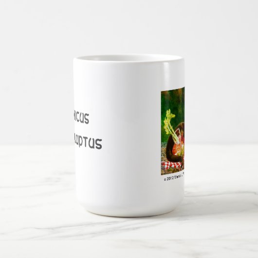 Fluss-Otter dringt Picknick-Verbreitung ein Kaffeetasse (Mittel)