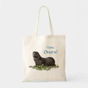 Fluss-Otter "ich Liebe-Otter" bewerte Tasche