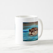 Fluss Otter Painting Kaffeetasse (VorderseiteRechts)